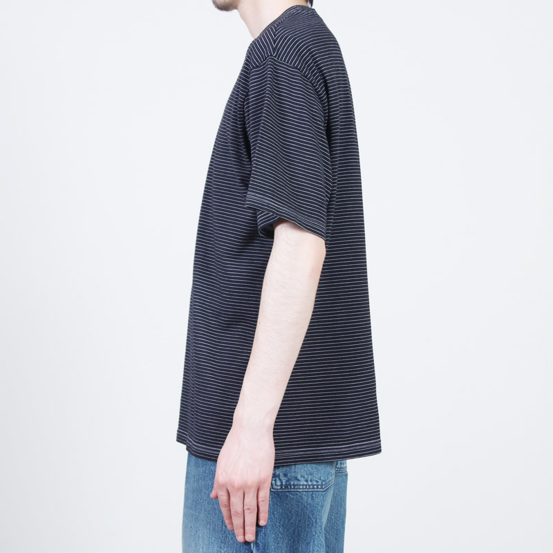 COOHEM(�����إ�) GARMENT DYED BORDER T-SHIRT ��Short Sleeve��
