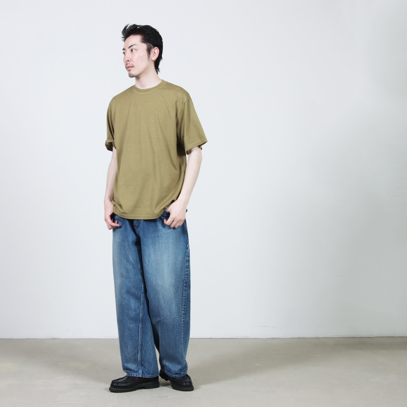 COOHEM(�����إ�) GARMENT DYED BORDER T-SHIRT ��Short Sleeve��