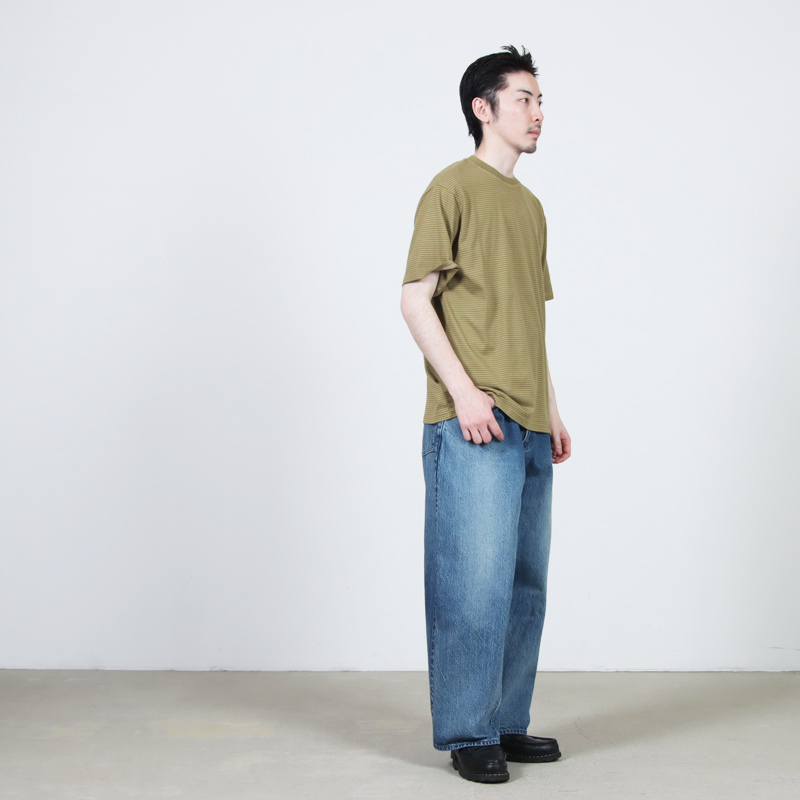 COOHEM(�����إ�) GARMENT DYED BORDER T-SHIRT ��Short Sleeve��