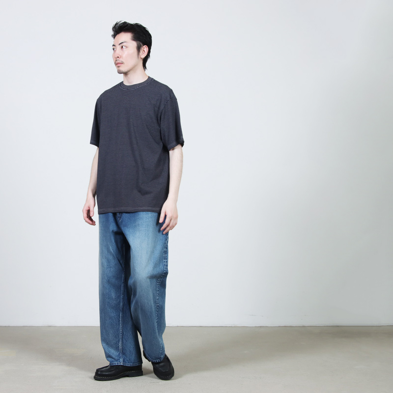 COOHEM(�����إ�) GARMENT DYED BORDER T-SHIRT ��Short Sleeve��