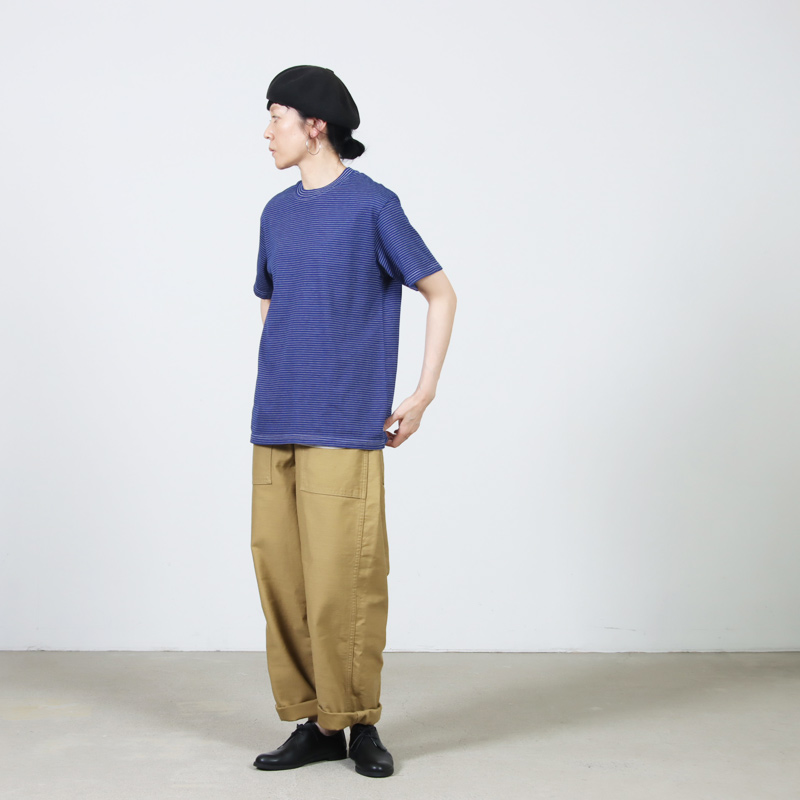COOHEM(�����إ�) GARMENT DYED BORDER T-SHIRT ��Short Sleeve��