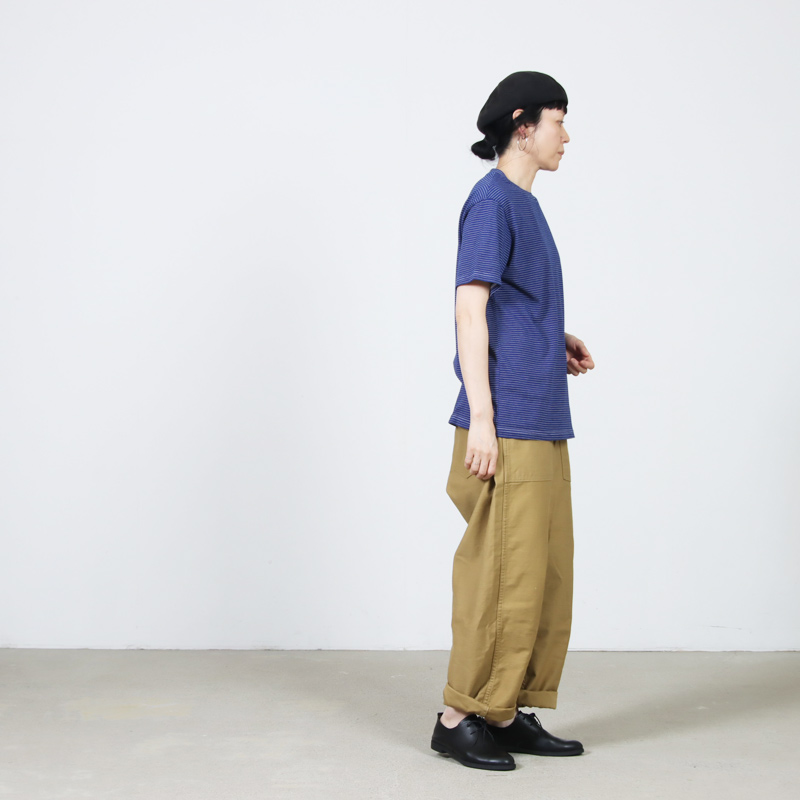 COOHEM(�����إ�) GARMENT DYED BORDER T-SHIRT ��Short Sleeve��