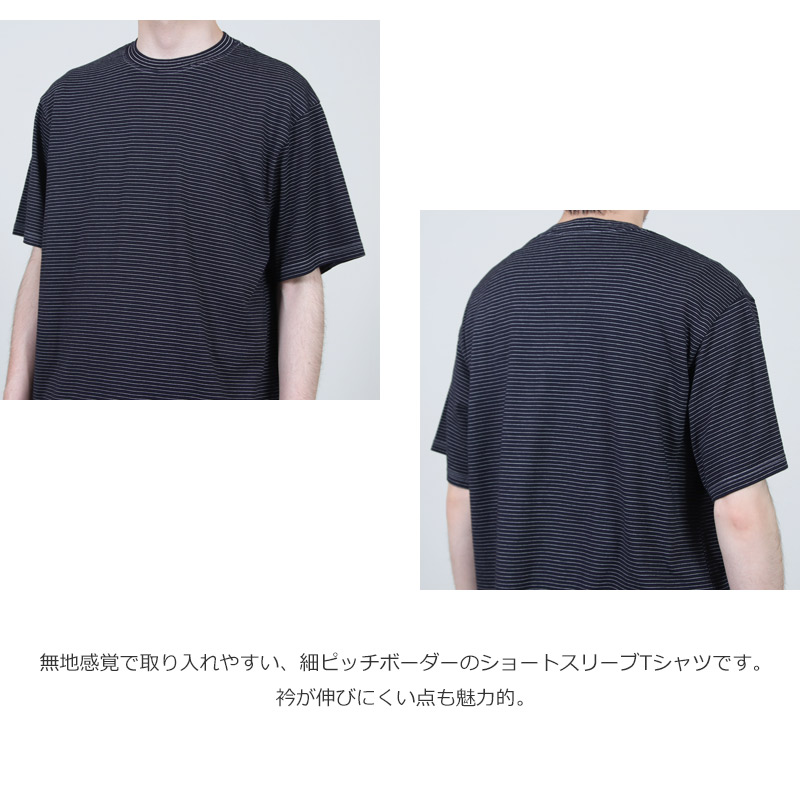 COOHEM(�����إ�) GARMENT DYED BORDER T-SHIRT ��Short Sleeve��