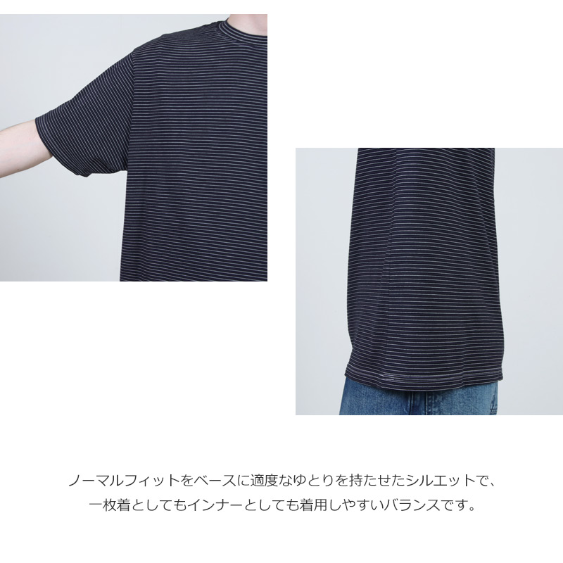 COOHEM(�����إ�) GARMENT DYED BORDER T-SHIRT ��Short Sleeve��
