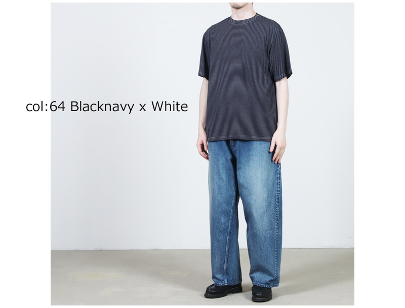 COOHEM(�����إ�) GARMENT DYED BORDER T-SHIRT ��Short Sleeve��
