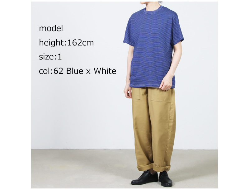 COOHEM(�����إ�) GARMENT DYED BORDER T-SHIRT ��Short Sleeve��