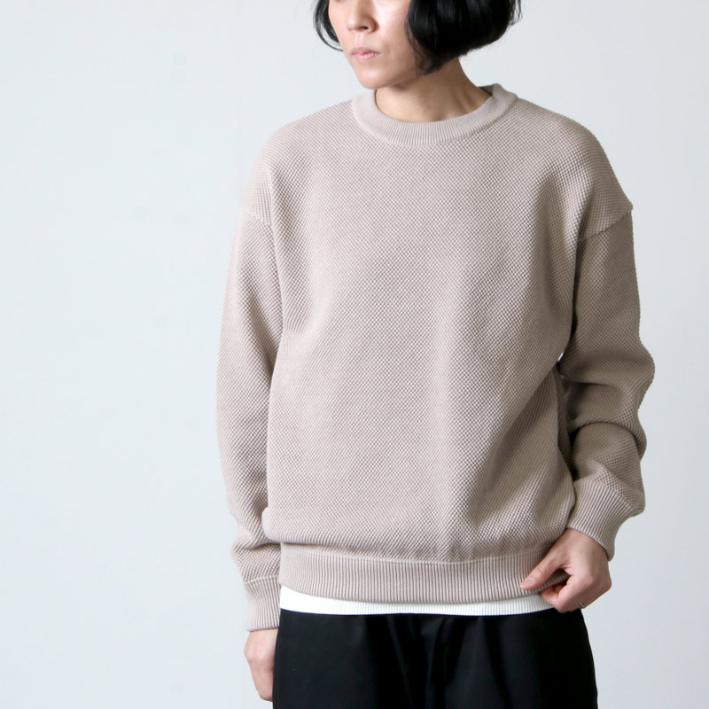 crepuscule (クレプスキュール) Moss stitch L/S sweat for woman ...