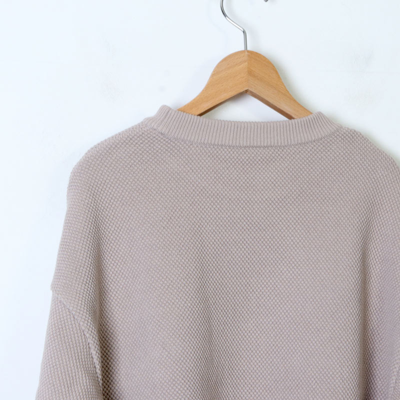 crepuscule (クレプスキュール) Moss stitch L/S sweat for woman 