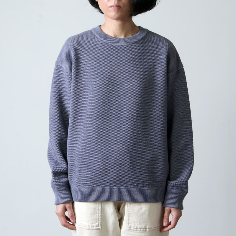 crepuscule (クレプスキュール) Moss stitch L/S sweat for woman 