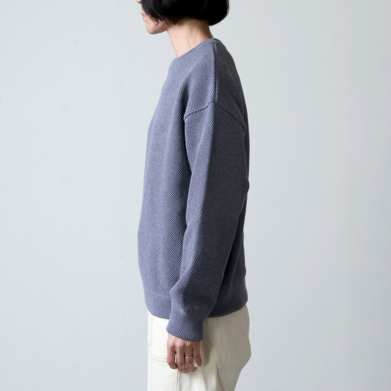 crepuscule (クレプスキュール) Moss stitch L/S sweat for woman / モススティッチロングスリーブ