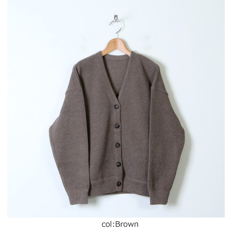 Crepuscule クレプスキュール Moss Stitch V N Cardigan For Woman モススティッチvネックカーディガン レディースサイズ