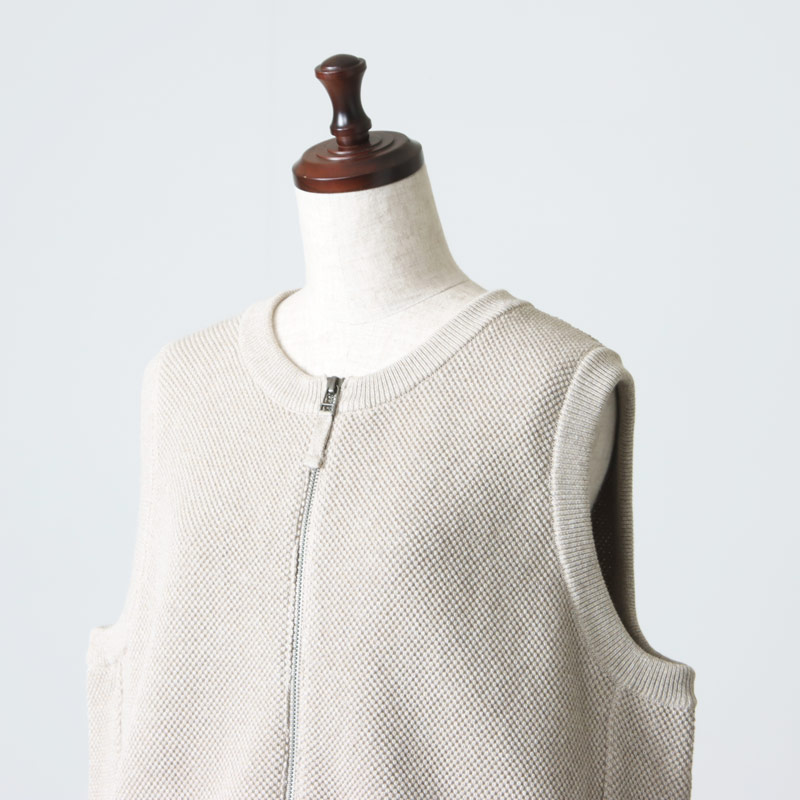crepuscule (クレプスキュール) Moss Stitch Zip Vest size F / モス 