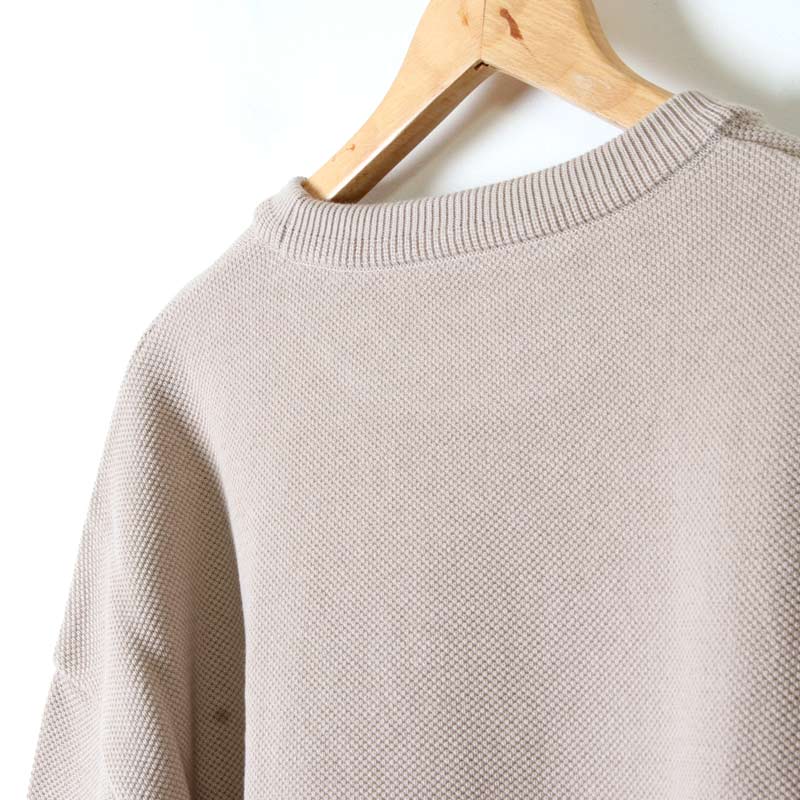 crepuscule (クレプスキュール) Moss stitch crew slit / モス