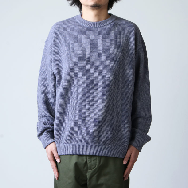 crepuscule (クレプスキュール) Moss stitch L/S sweat / モス 