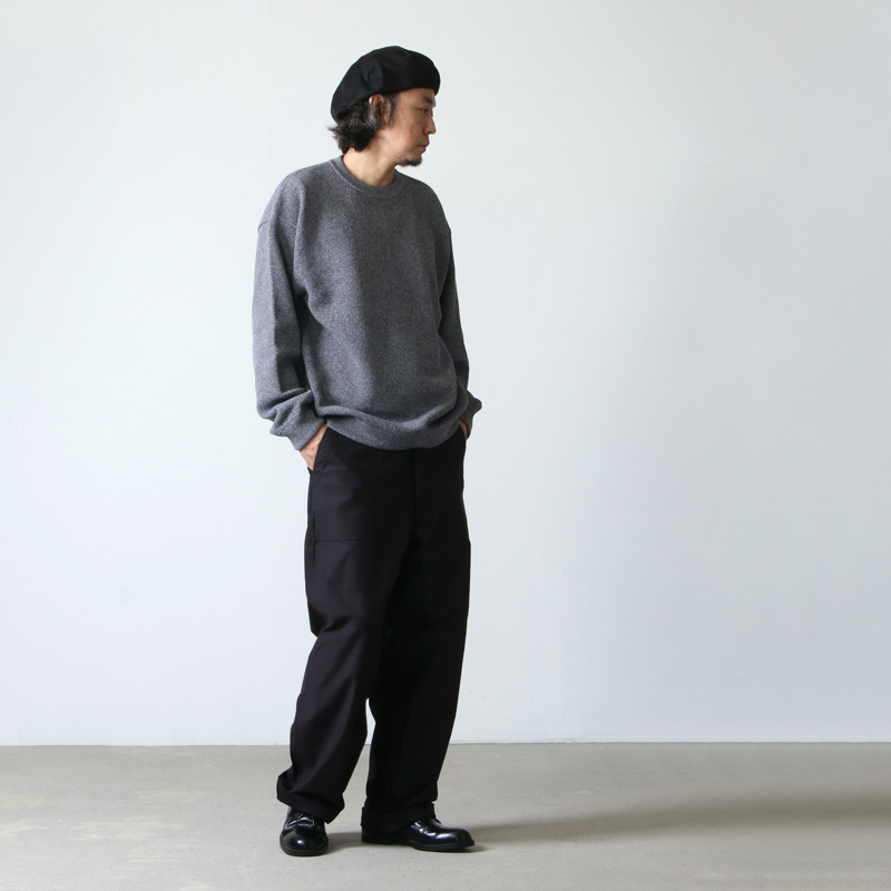 Crepuscule クレプスキュール Moss Stitch L S Sweat モススティッチロングスリーブスウェット メンズサイズ