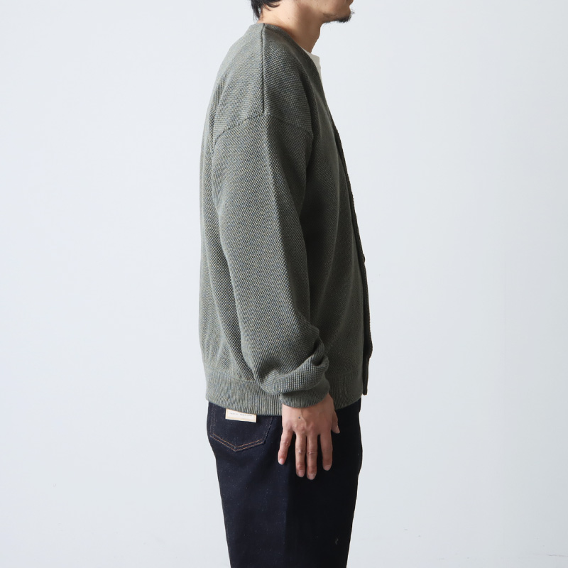 販売専門店 crepuscule Moss Stitch V/N Cardigan 鹿の子 カーディガン