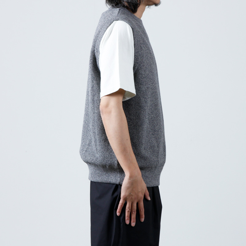 crepuscule (クレプスキュール) Moss Stitch C/N Vest / モスステッチ