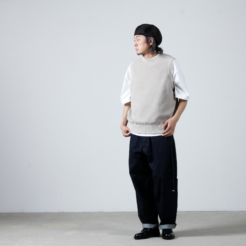 crepuscule (クレプスキュール) Moss Stitch C/N Vest / モスステッチ