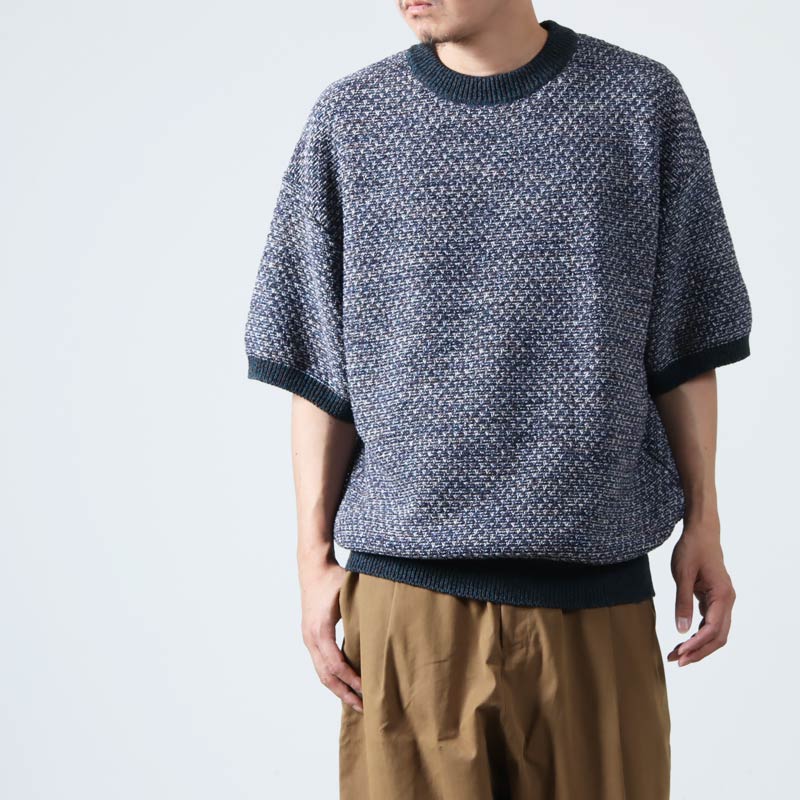 crepuscule (クレプスキュール) reverve melange S/S summer knit