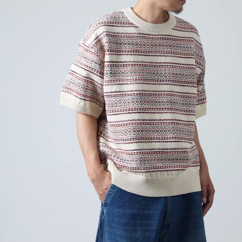 crepuscule(ץ塼) reverve Fair isle S/S summer knit