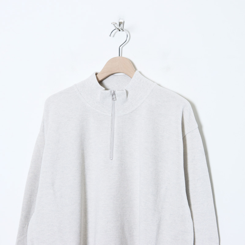 crepuscule(ץ塼) Light Moss Stitch Half Zip P/O