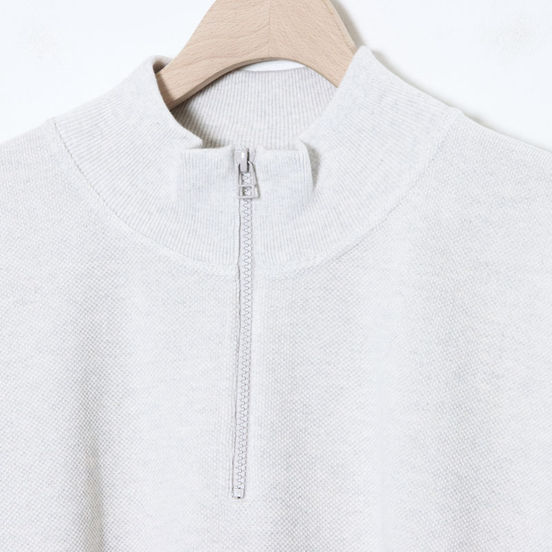 crepuscule(ץ塼) Light Moss Stitch Half Zip P/O