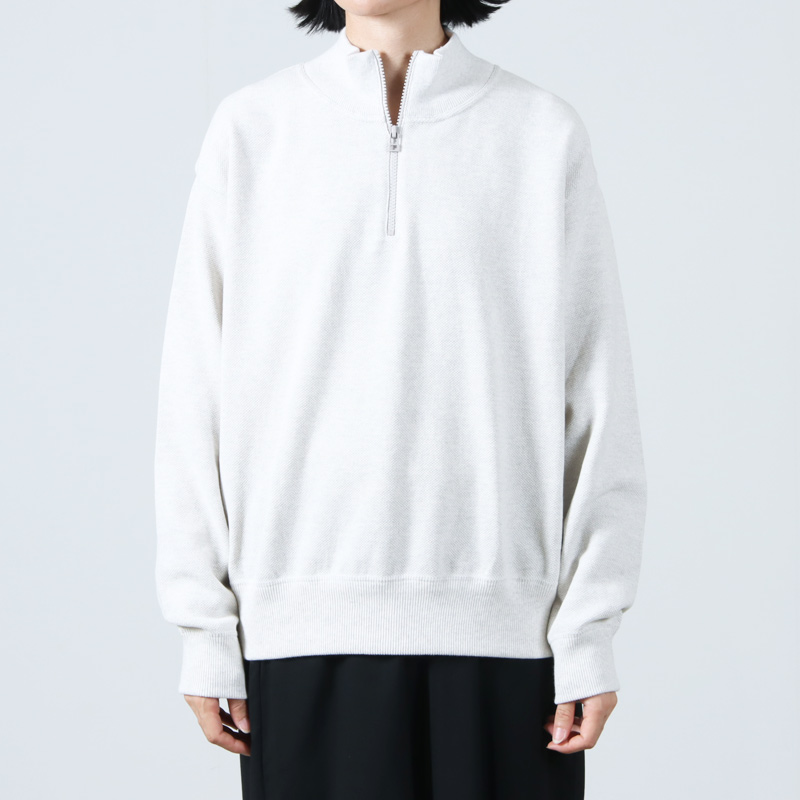 crepuscule(ץ塼) Light Moss Stitch Half Zip P/O