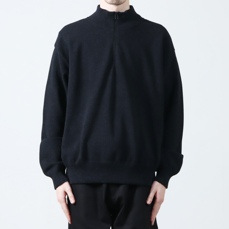 crepuscule(ץ塼) Light Moss Stitch Half Zip P/O