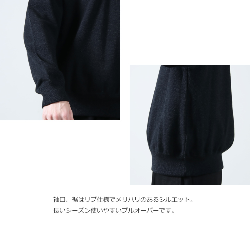 crepuscule(ץ塼) Light Moss Stitch Half Zip P/O