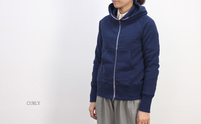 Curly OPENEND ZIP PARKA col:NAVY | cotyle