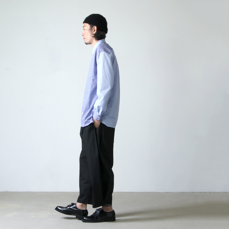 CURLY(꡼) CLOUDY L/S SHIRTS -Panel Stripe-