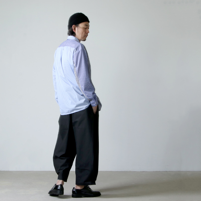 CURLY(꡼) CLOUDY L/S SHIRTS -Panel Stripe-