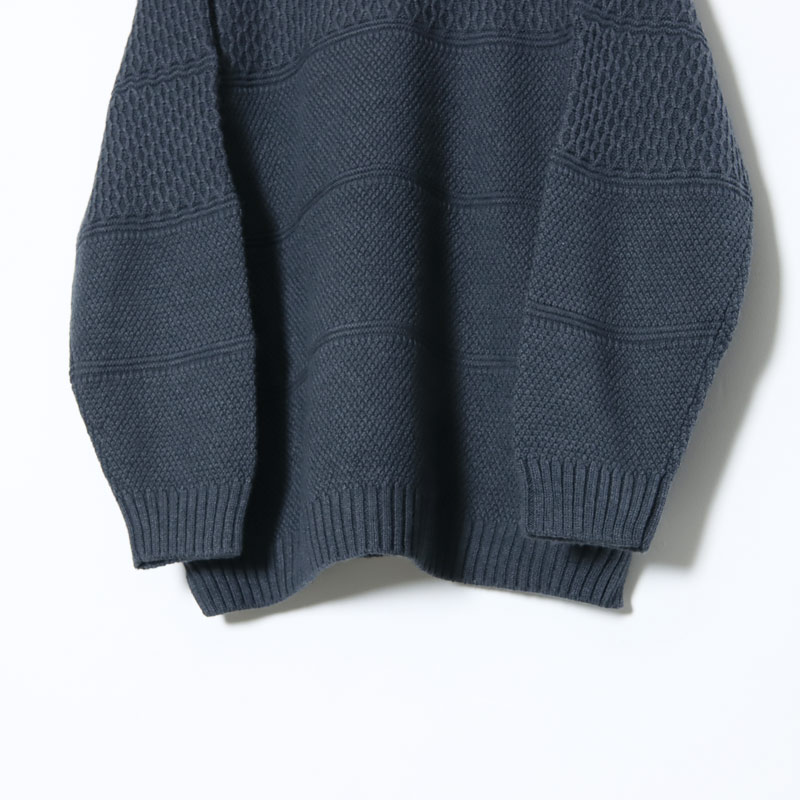 CURLY (カーリー) BIG SILHOUETTE WAFFLE P/O KNIT / ビッグシルエット