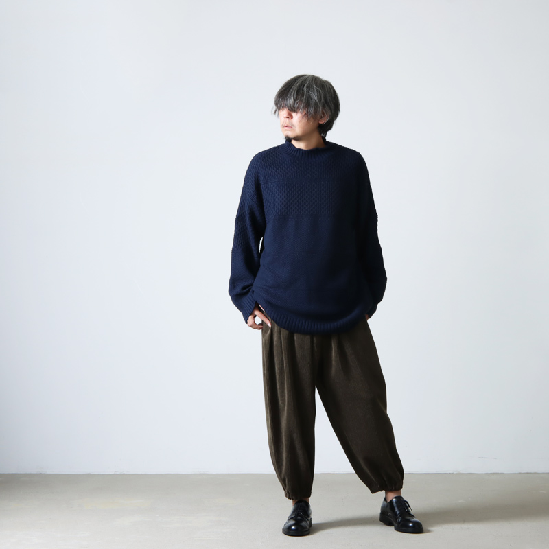 CURLY (カーリー) BIG SILHOUETTE WAFFLE P/O KNIT / ビッグシルエット ...
