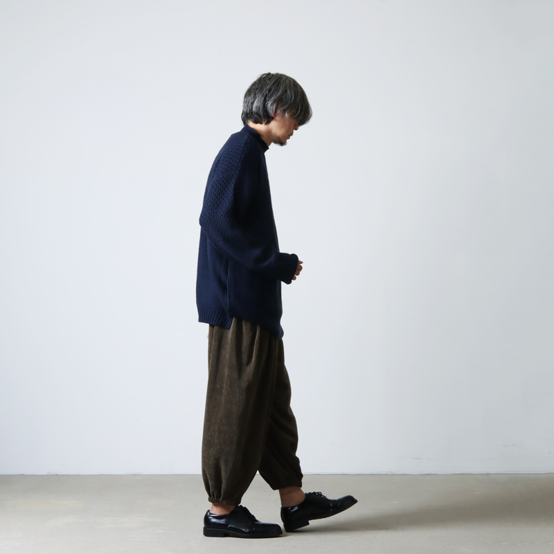 CURLY (カーリー) BIG SILHOUETTE WAFFLE P/O KNIT / ビッグシルエット 