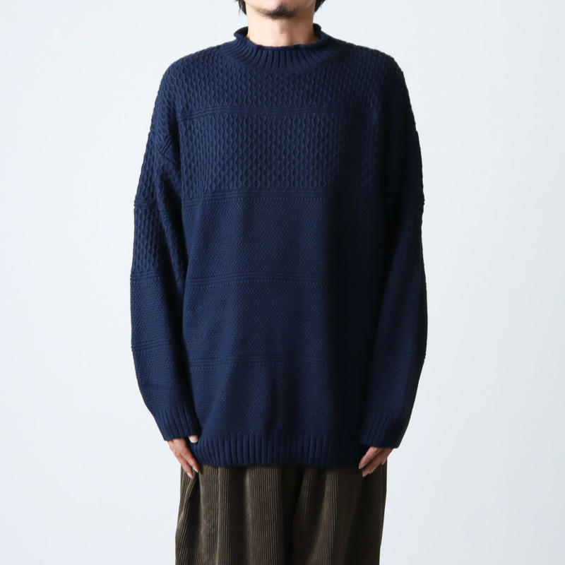 CURLY(꡼) BIG SILHOUETTE WAFFLE P/O KNIT