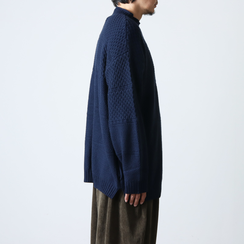 CURLY (カーリー) BIG SILHOUETTE WAFFLE P/O KNIT / ビッグシルエット 