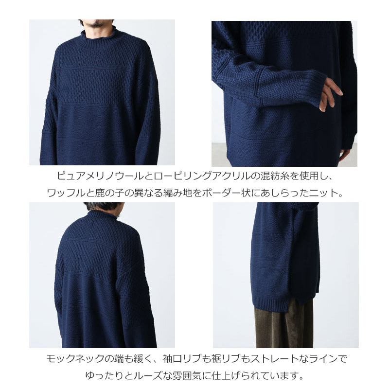 CURLY(꡼) BIG SILHOUETTE WAFFLE P/O KNIT