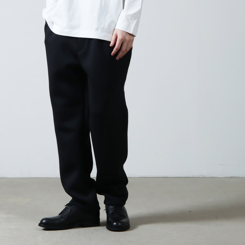 CURLY&Co. / SMOOTH DOUBLE-KNIT TROUSERS (Black)