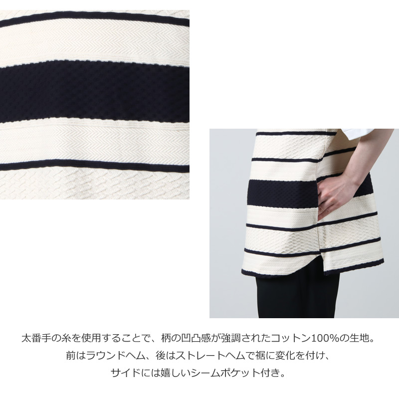 CURLY(꡼) CABLE JACQUARD VEST -border-