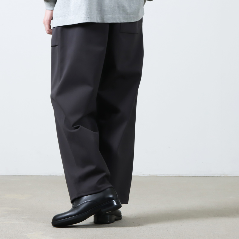 CURLY(꡼) SOLID DOUBLE-KNIT WIDE BAKER PANTS