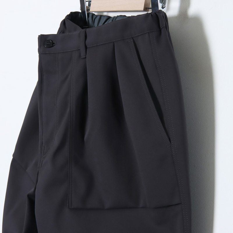 CURLY(꡼) SOLID DOUBLE-KNIT WIDE BAKER PANTS