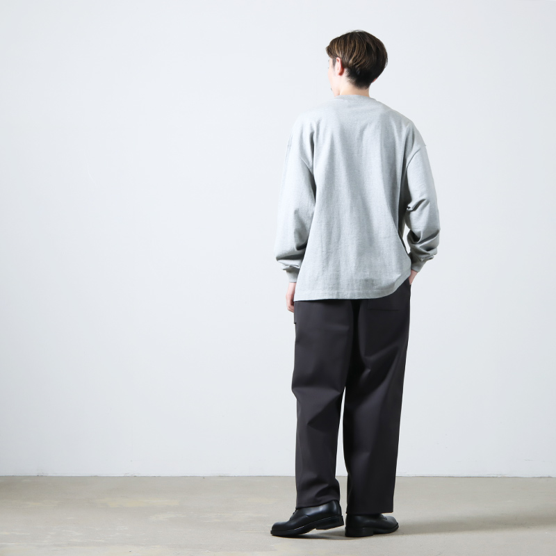 CURLY(꡼) SOLID DOUBLE-KNIT WIDE BAKER PANTS