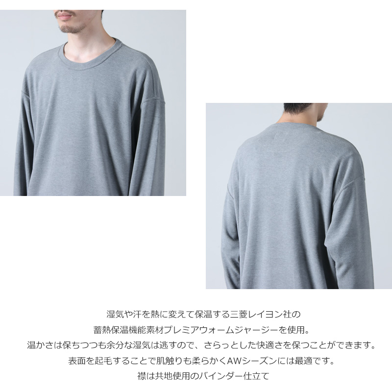 CURLY(꡼) PREMIEREWARM L/S TEEcrew-neck