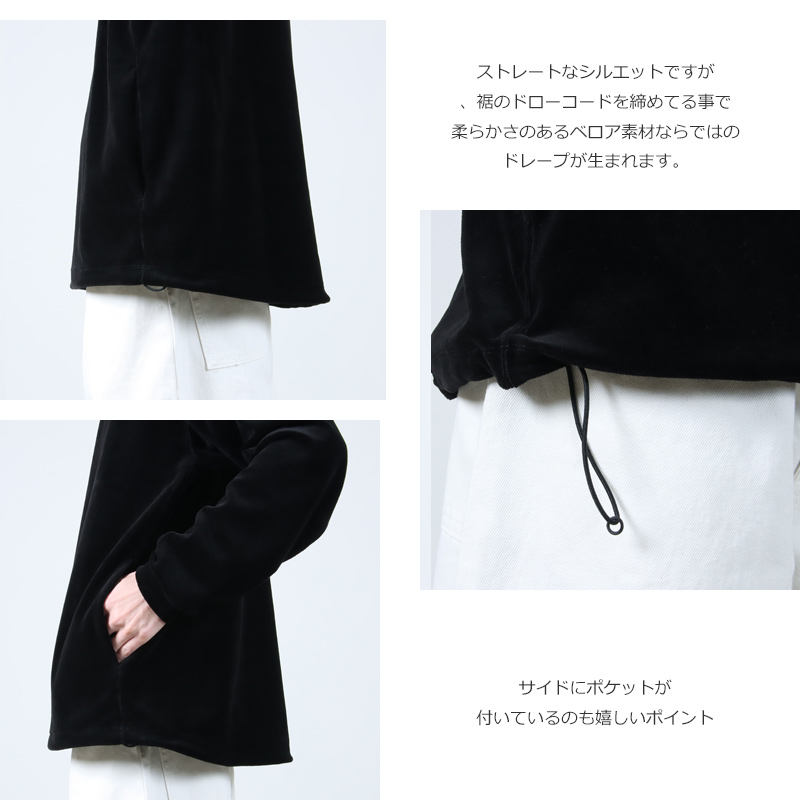 CURLY(꡼) VELOUR HALF ZIP P/O