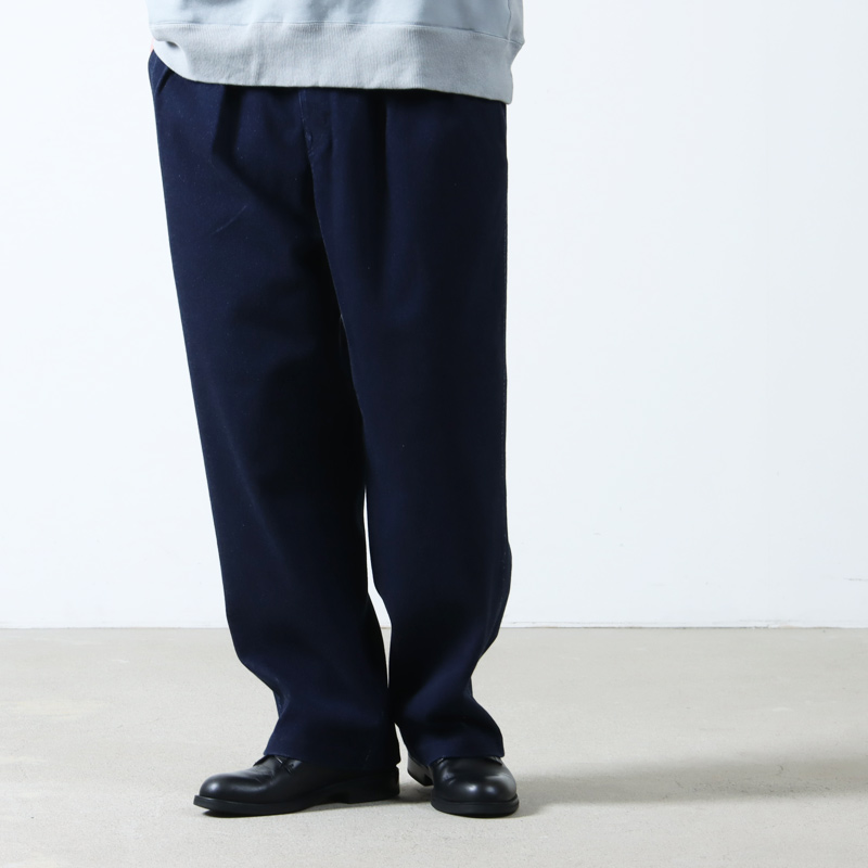 CURLY (꡼) DENIM 2 TUCK EZ WIDE SLACKS -INDIGO- / ǥ˥2å磻ɥå ǥ