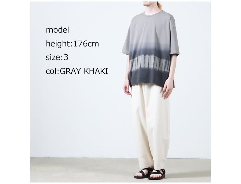 CURLY(꡼) -SHIBORI- GRADATION DYEING TEE