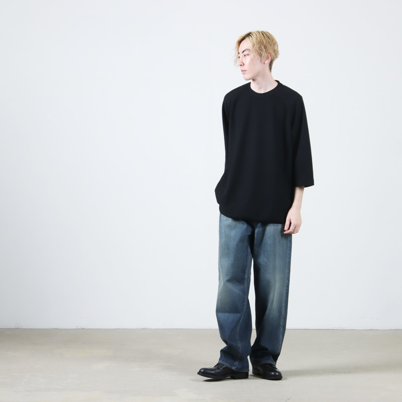 CURLY(꡼) SEED STITCH KNIT TEE Q/S