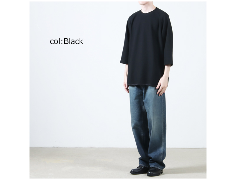 CURLY(꡼) SEED STITCH KNIT TEE Q/S
