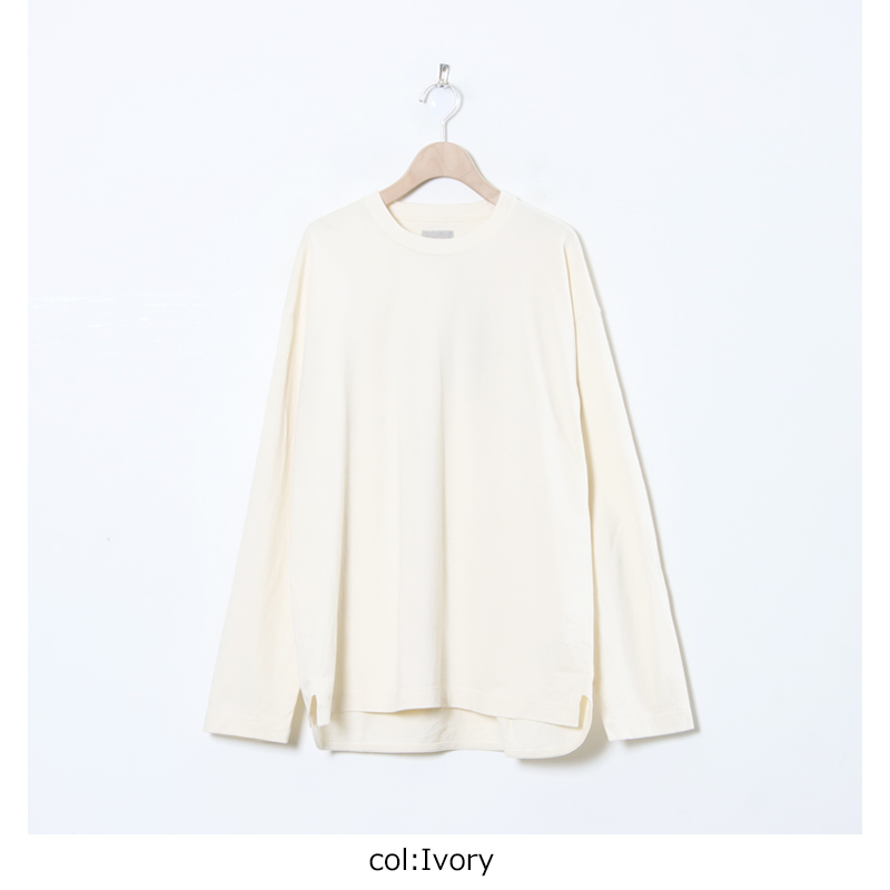 CURLY(꡼) AGED COTTON TEE L/S